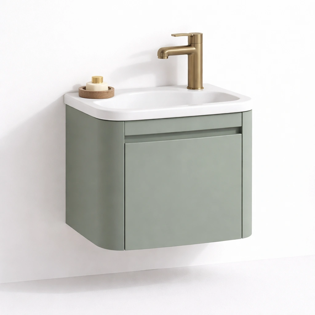 Waschbecken Unterschrank kompakt mit Tuer