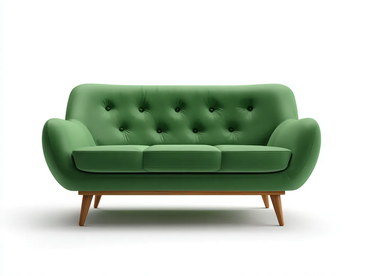 Canapé 2 places en tissu 135x80x78 cm - vert - design moderne pour salon-Votadecor