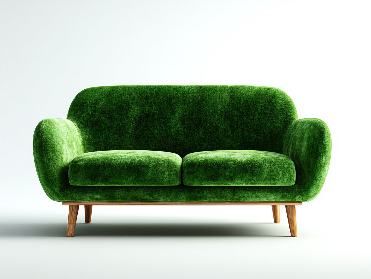 Canapé 2 places en tissu 180x85x80 cm - vert - style moderne-Votadecor