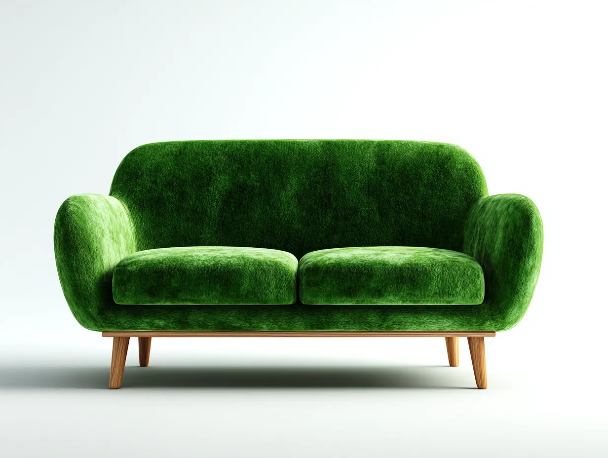 Canapé 2 places en tissu 180x85x80 cm - vert - style moderne-Votadecor