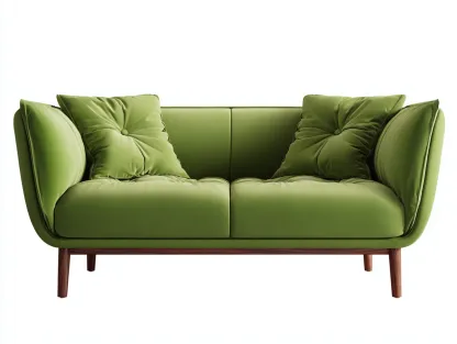 Canapé 2 places revêtement textile 170x85x80 cm - Vert - Style contemporain pour intérieur-Votadecor