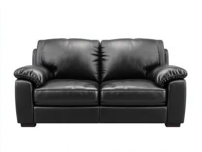 Canapé 2 places rembourré similicuir 180x95x85 cm - Noir - Confort quotidien-Votadecor