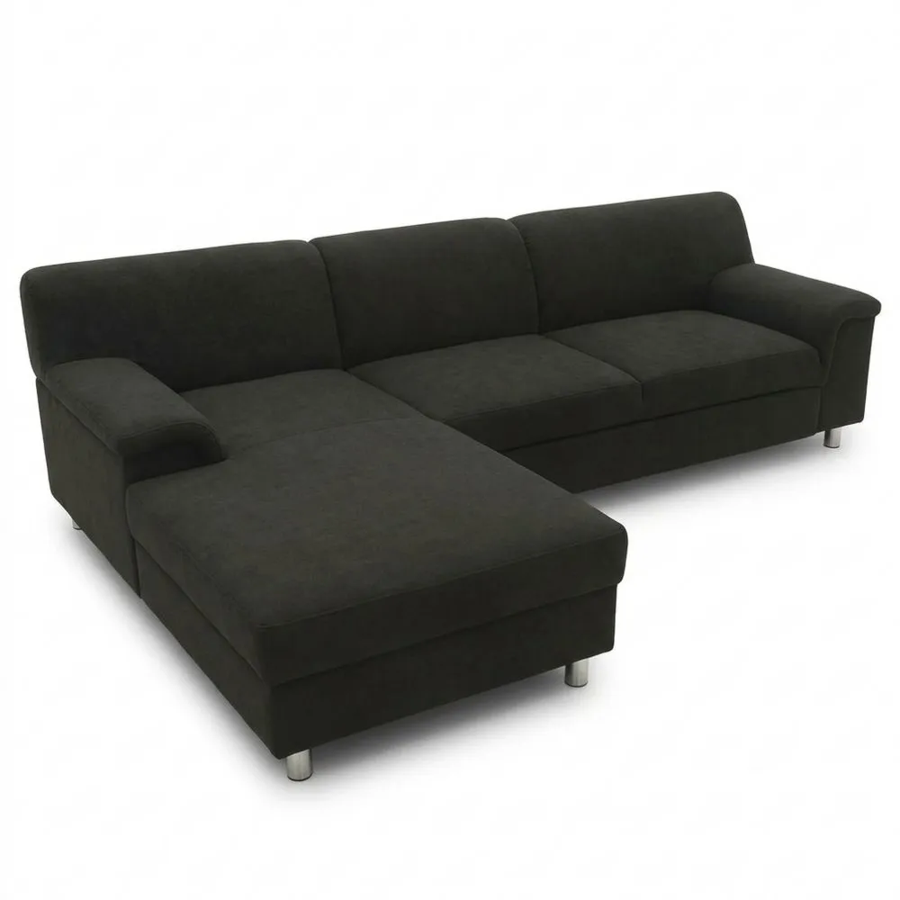 Sofá Esquinero en L Color Antracita 251 x 150 x 72 cm