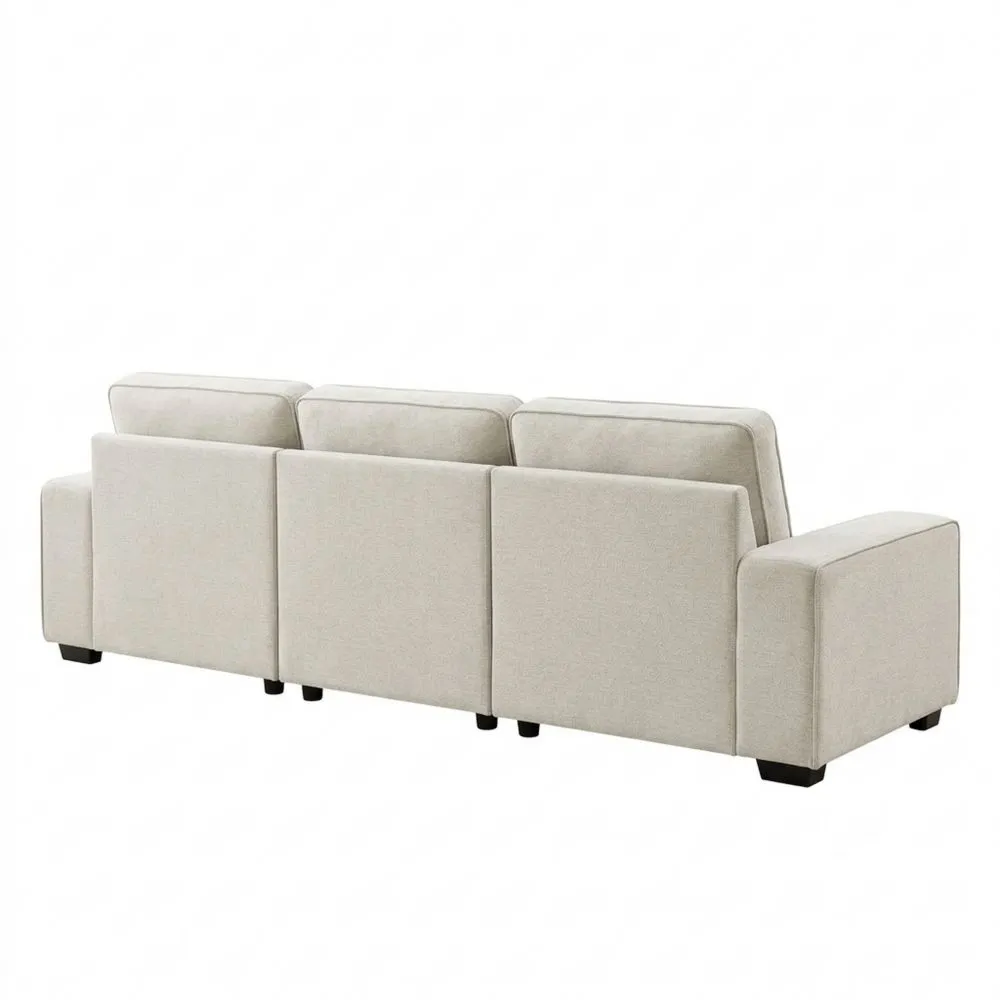 Sofá Esquinero de 255cm con Gran Almacenamiento, Cómodo de Chenilla para Salón