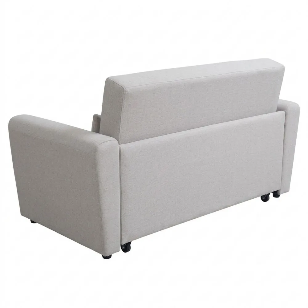 Sofá Cama de 2 Plazas, Diseño Moderno y Funcional, Gris Claro