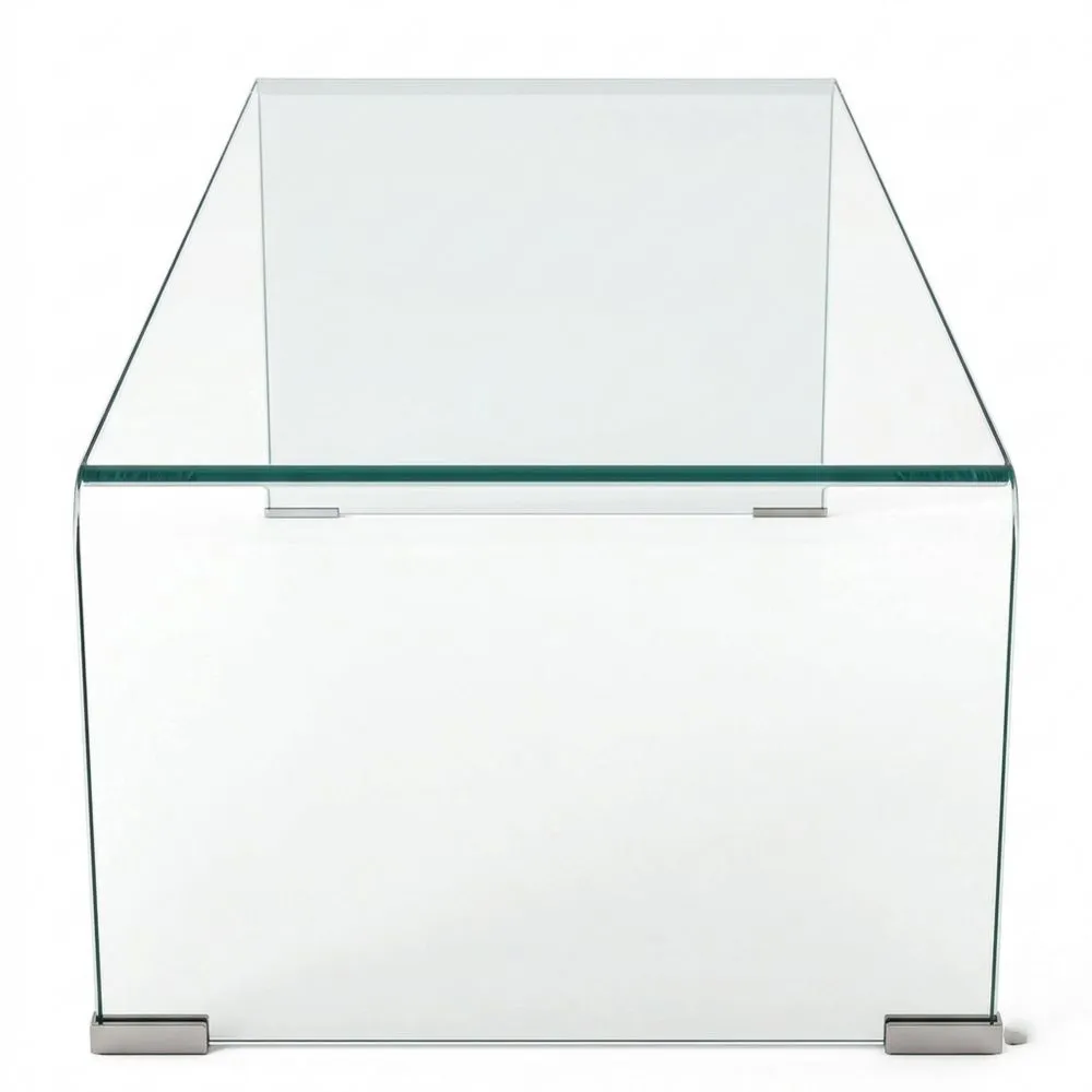 Mesa de Centro de Cristal Templado con Esquinas Redondeadas Seguras