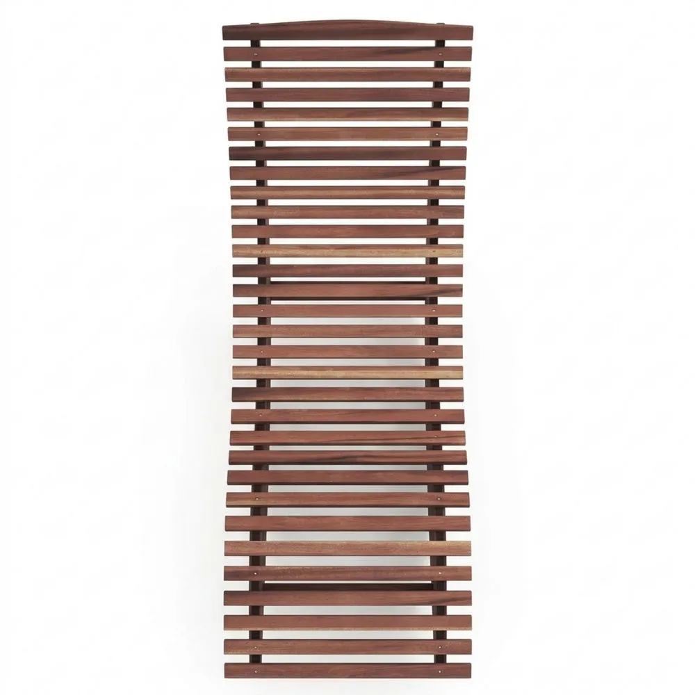 Tumbona Mecedora Exterior de Madera con Respaldo Alto