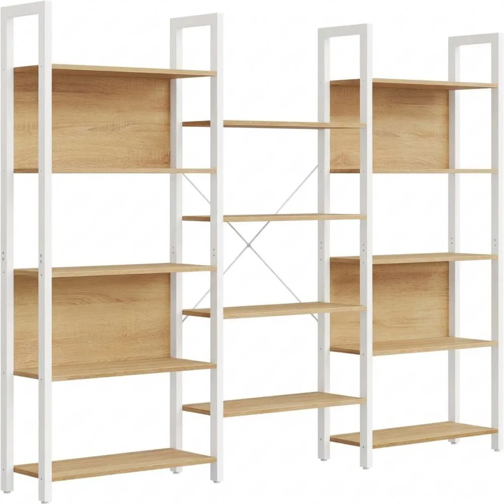 Estantería de Almacenamiento Industrial con 14 Estantes para Sala, Estudio y Oficina