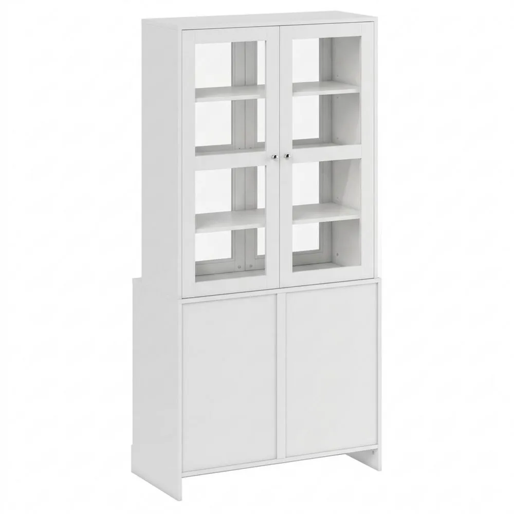 Vitrina con Puertas y Estantes Ajustables para Hogar