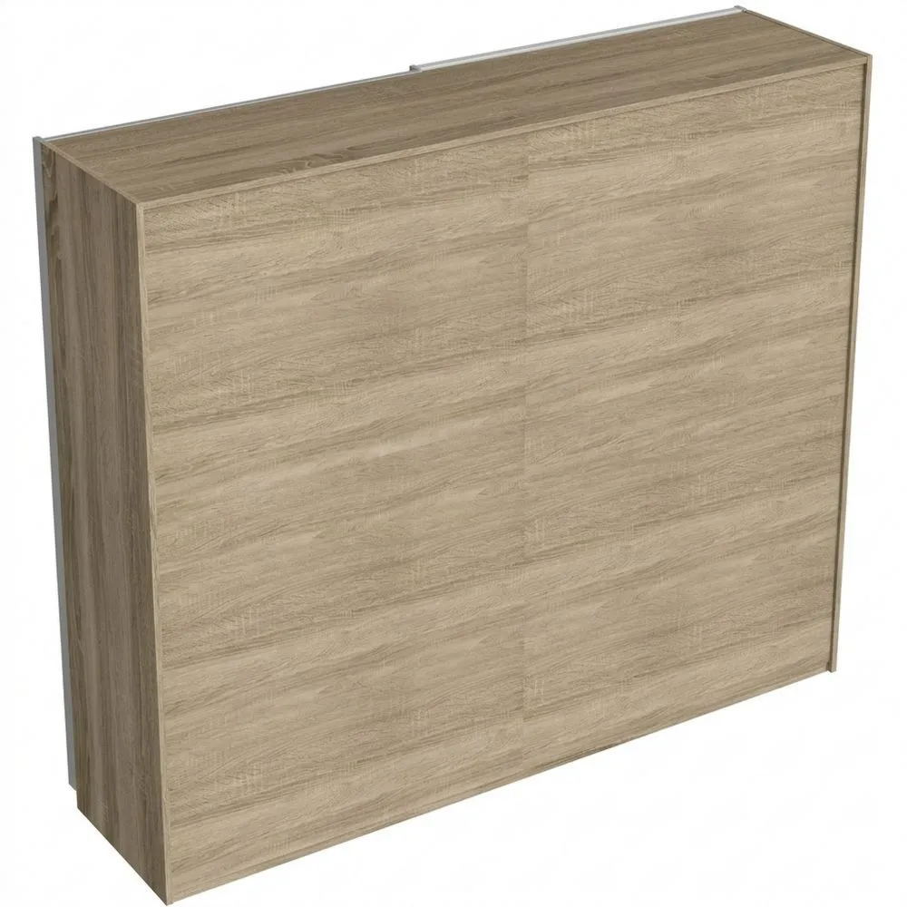 Armario deslizante de 220 cm estilo nórdico con estantes y barras