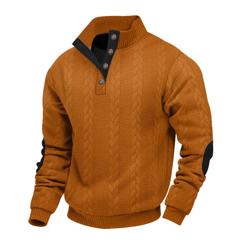 Men's  Long Sleeve Cashmere Sports Sweater
