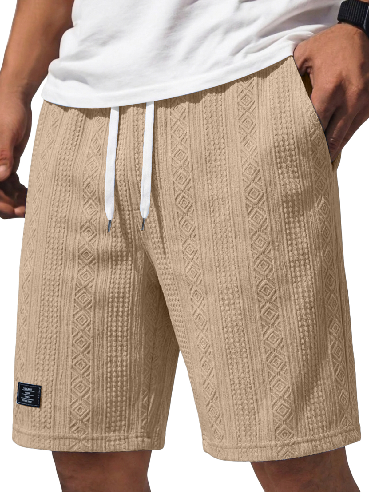 Fashionable Casual Jacquard Textured Shorts