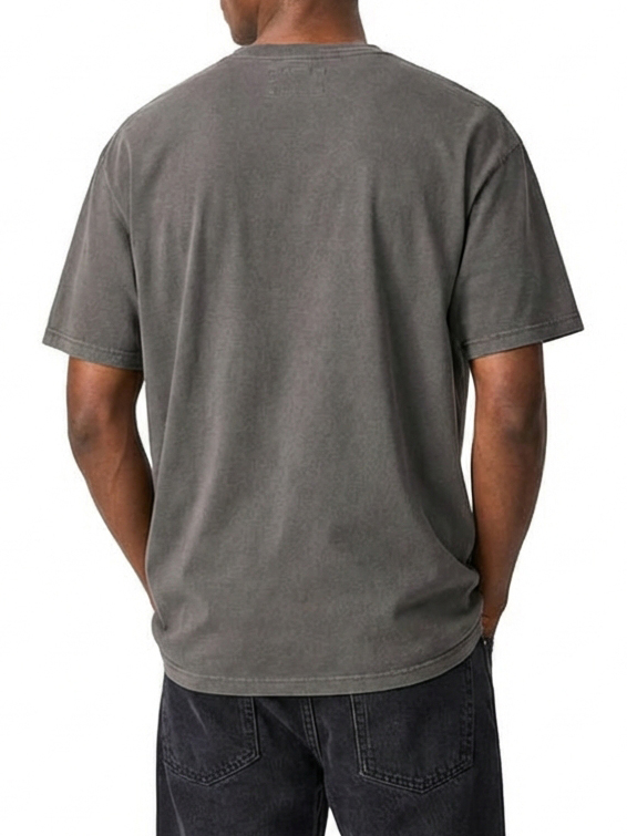 Men's Crew Neck Pocket Embroidered Logo Short-Sleeve T-Shirt