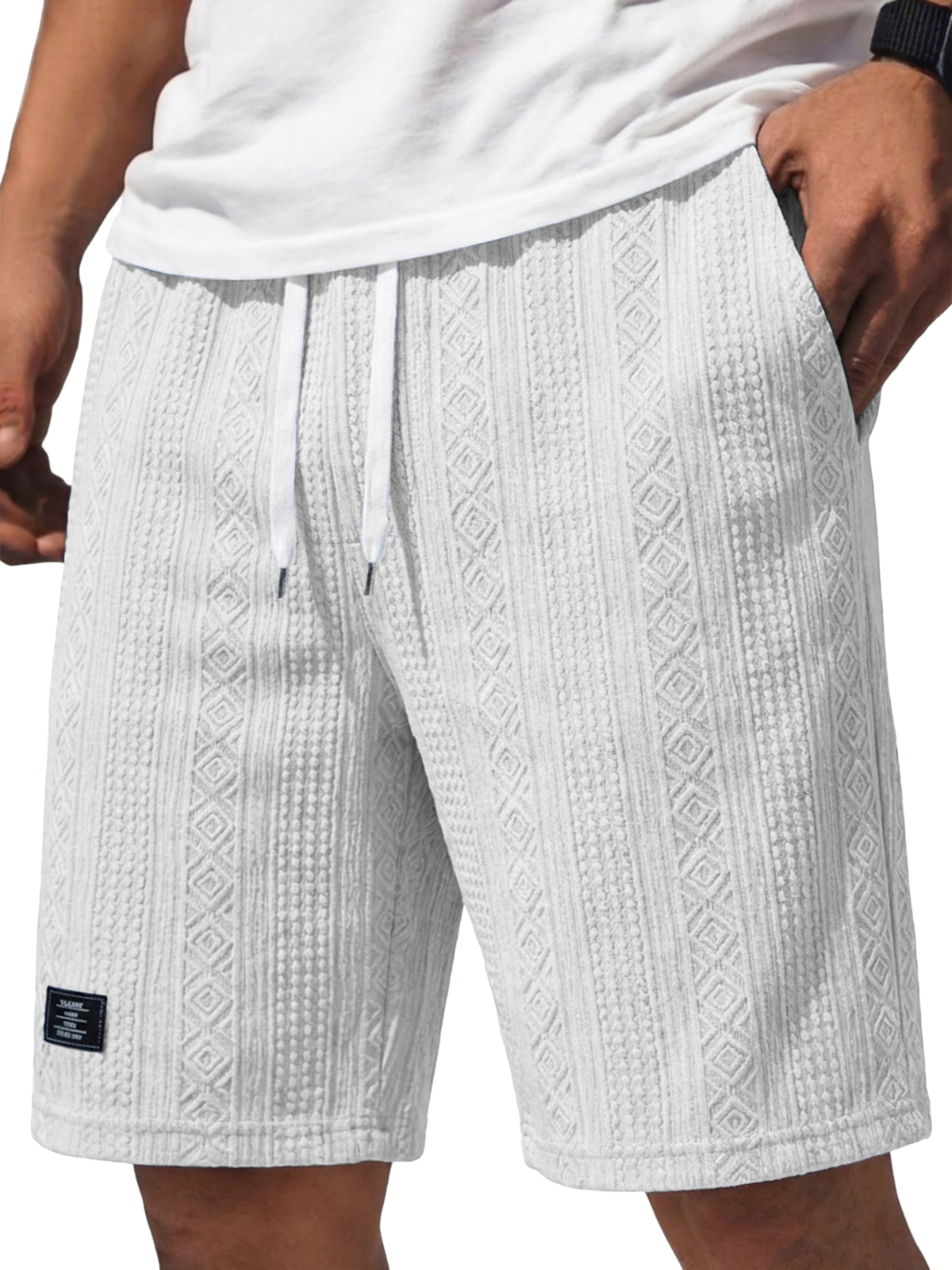 Fashionable Casual Jacquard Textured Shorts