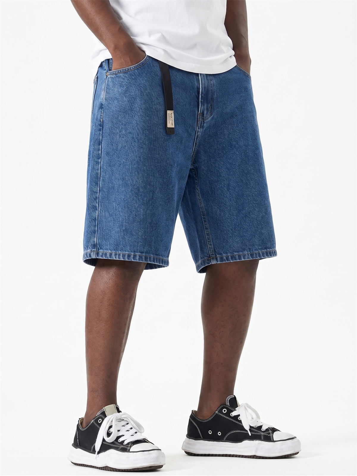 Men's Casual Loose Straight Denim Shorts