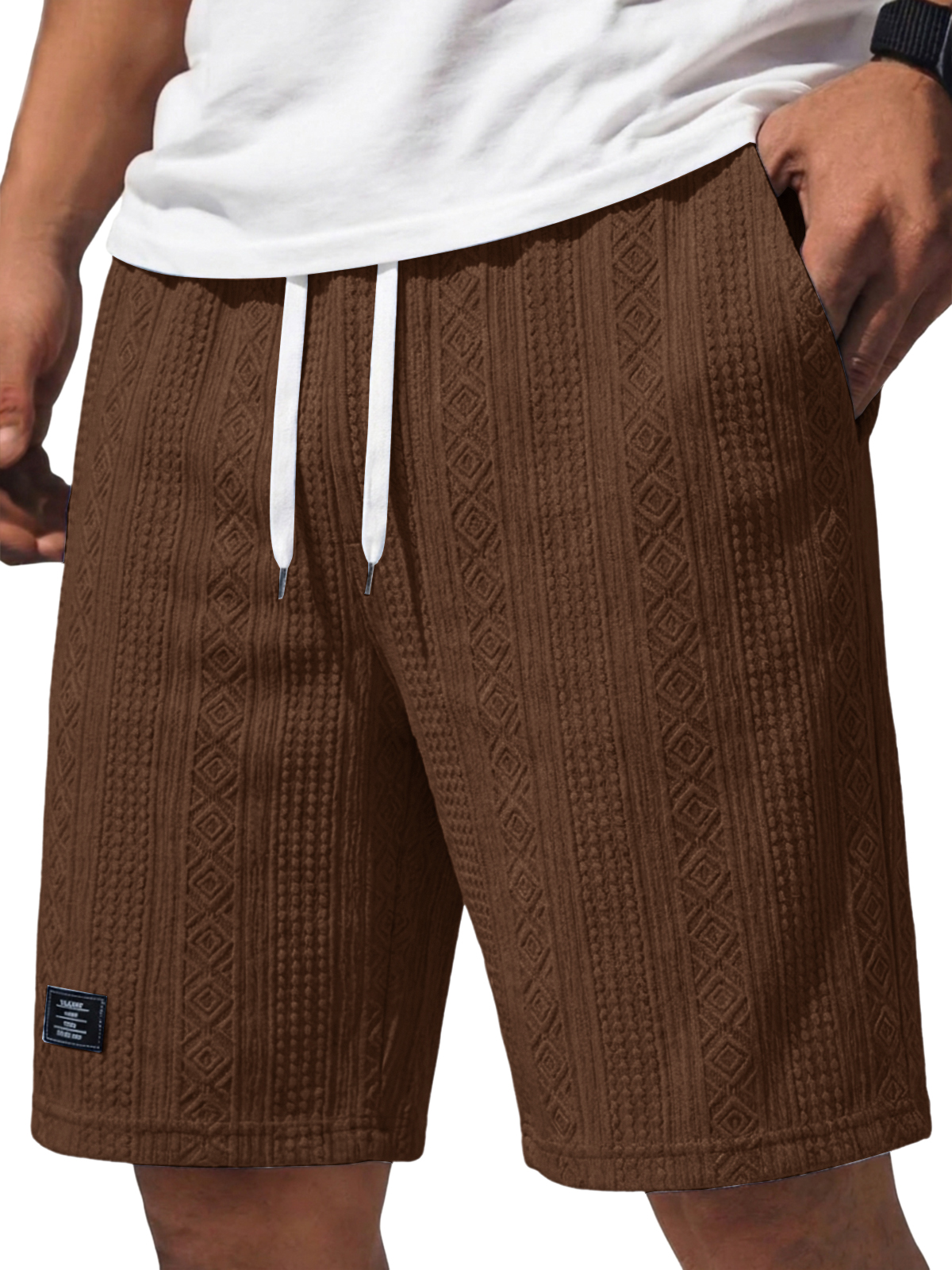 Fashionable Casual Jacquard Textured Shorts