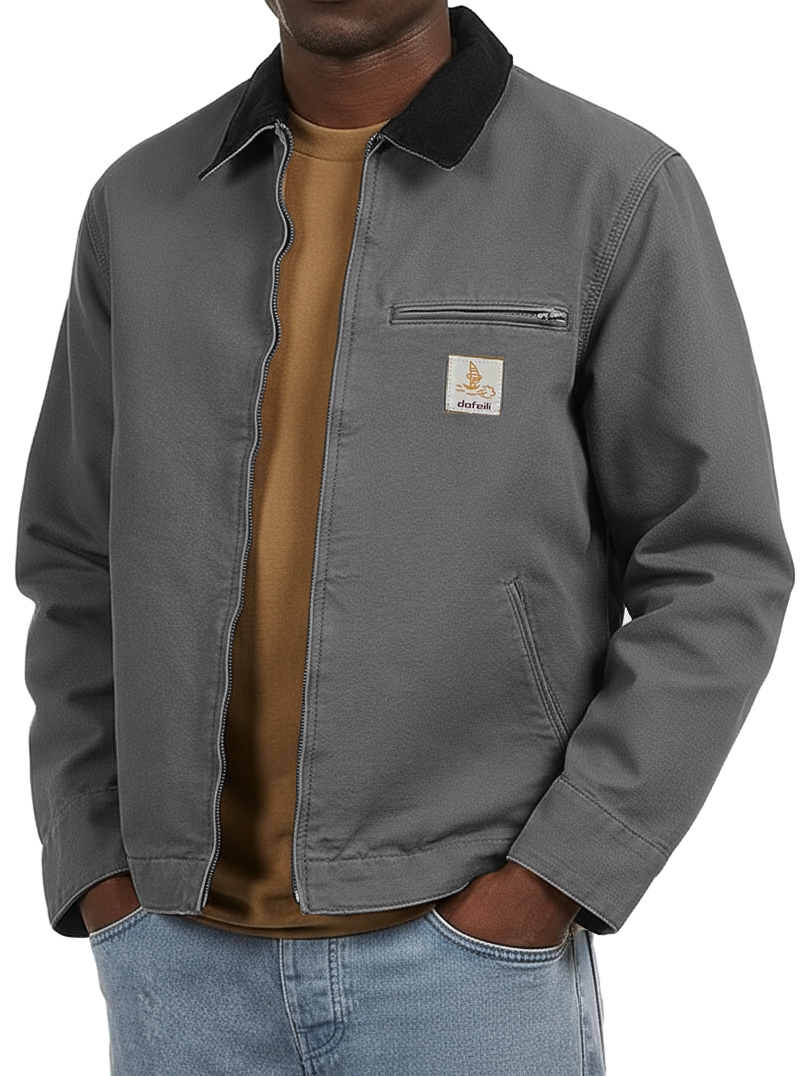 Men's Retro Fashion Multi-Pocket Detroit Work Jacket