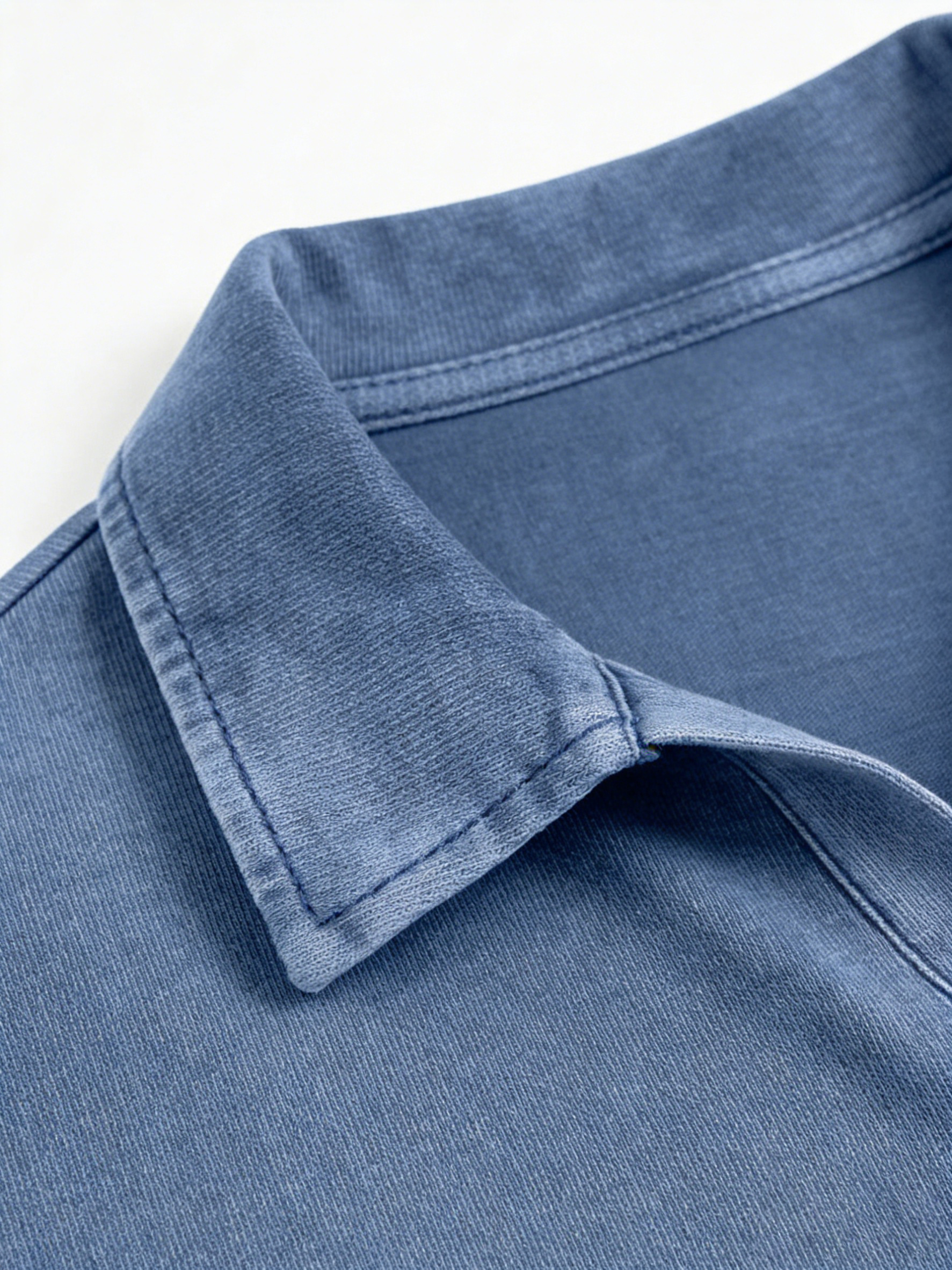 Men's Vintage Distressed Loose-Fit Casual Seagull Collar Short-Sleeve Polo Shirt