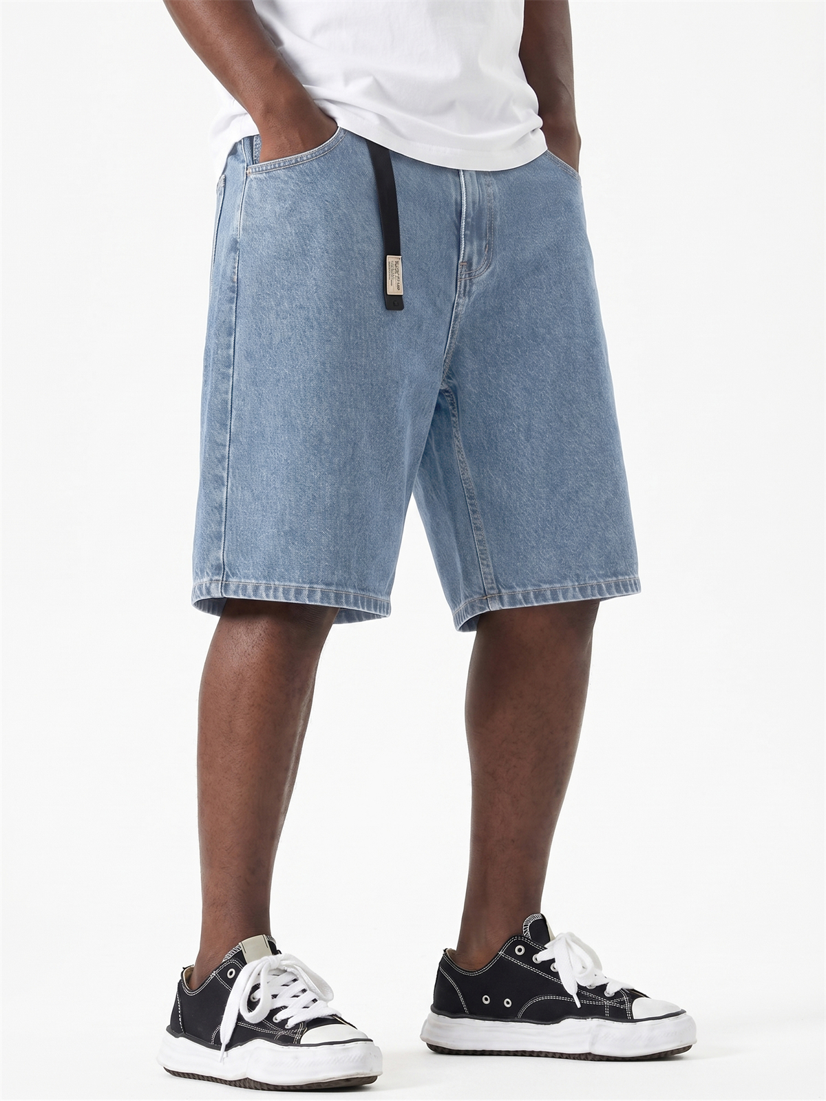 Men's Casual Loose Straight Denim Shorts