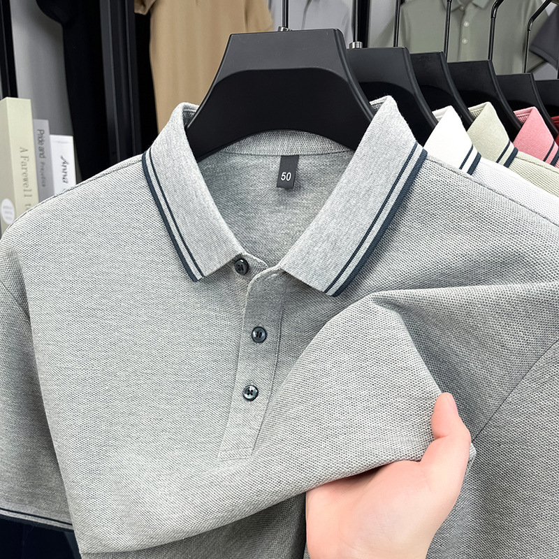 Men's Premium 100% Cotton Short-Sleeve Polo Shirt