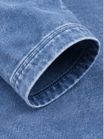 Men's Long-Sleeve Henley Shirt with Stand Collar