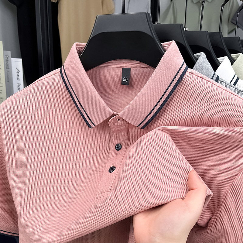 Men's Premium 100% Cotton Short-Sleeve Polo Shirt