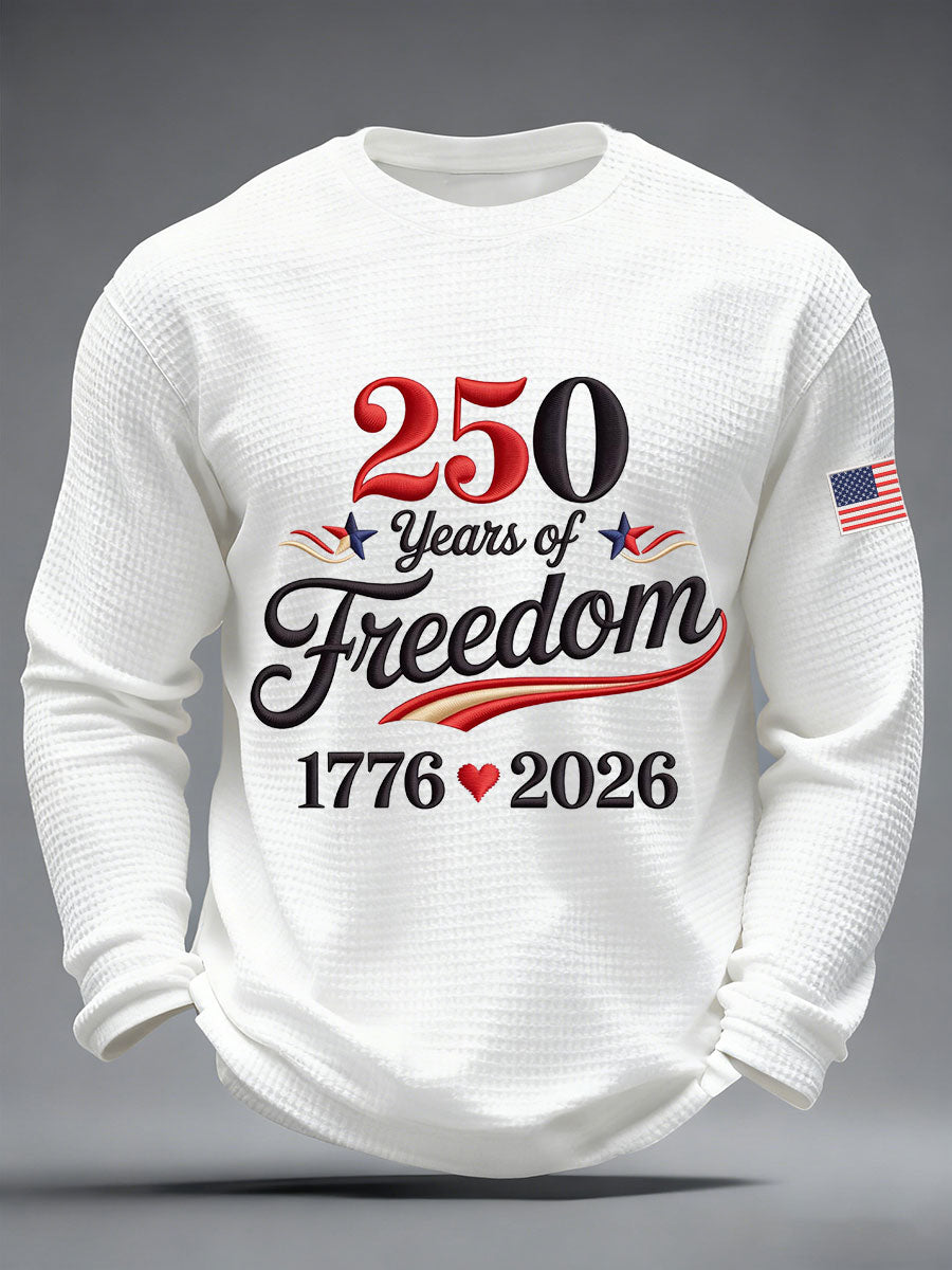 Men's 250 Waffle Print Casual T-Shirt