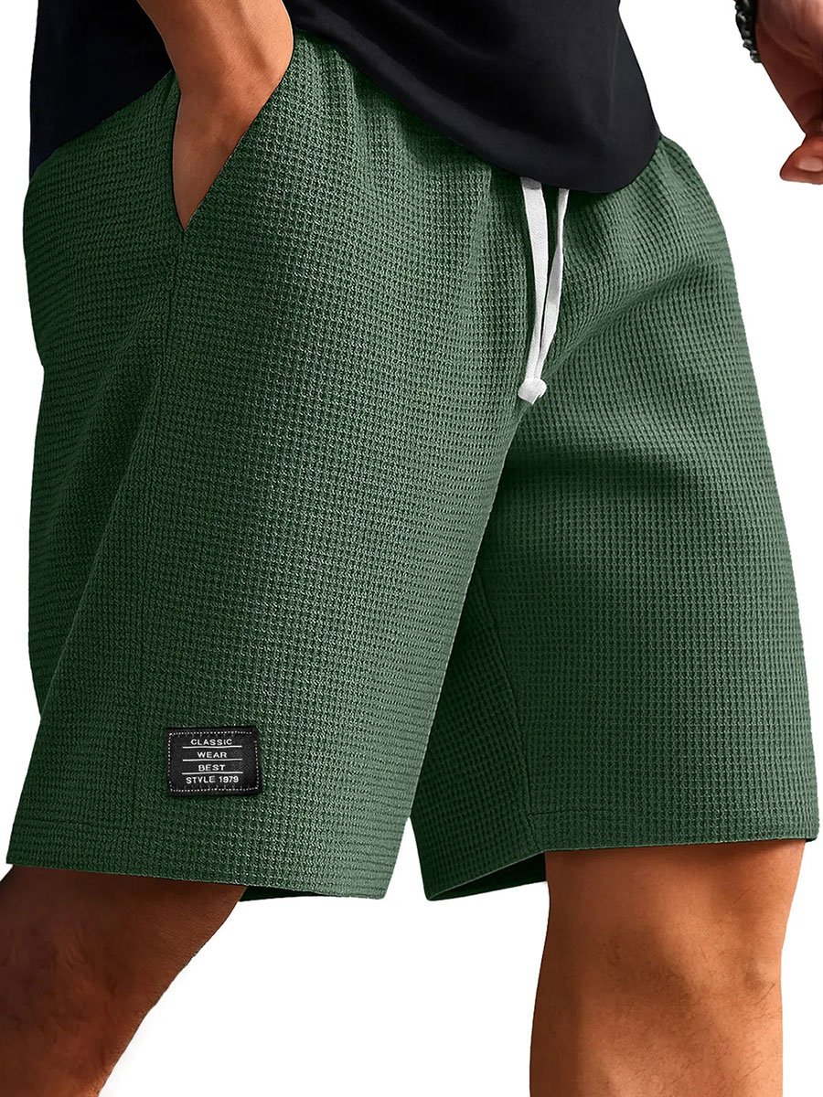 Men's Casual Waffle Sports Shorts