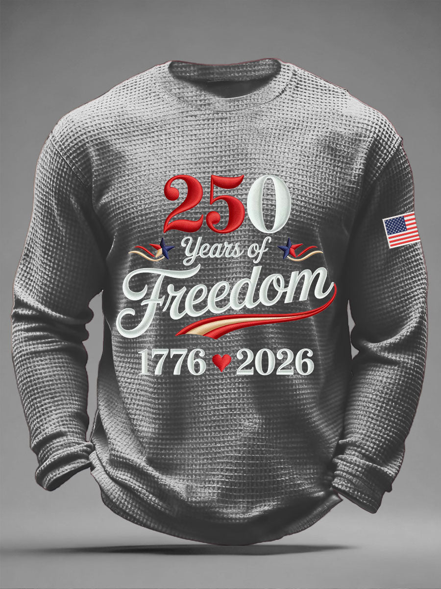 Men's 250 Waffle Print Casual T-Shirt