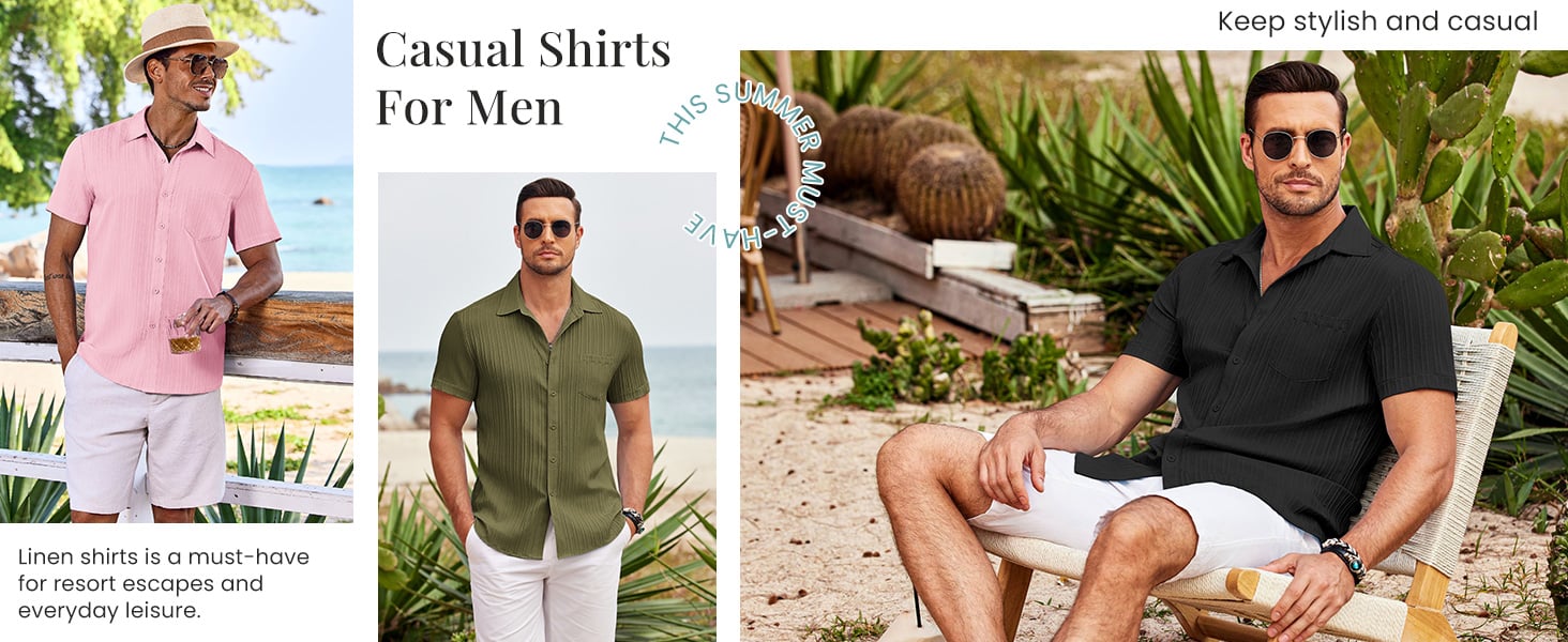 summer shirt men short sleeves