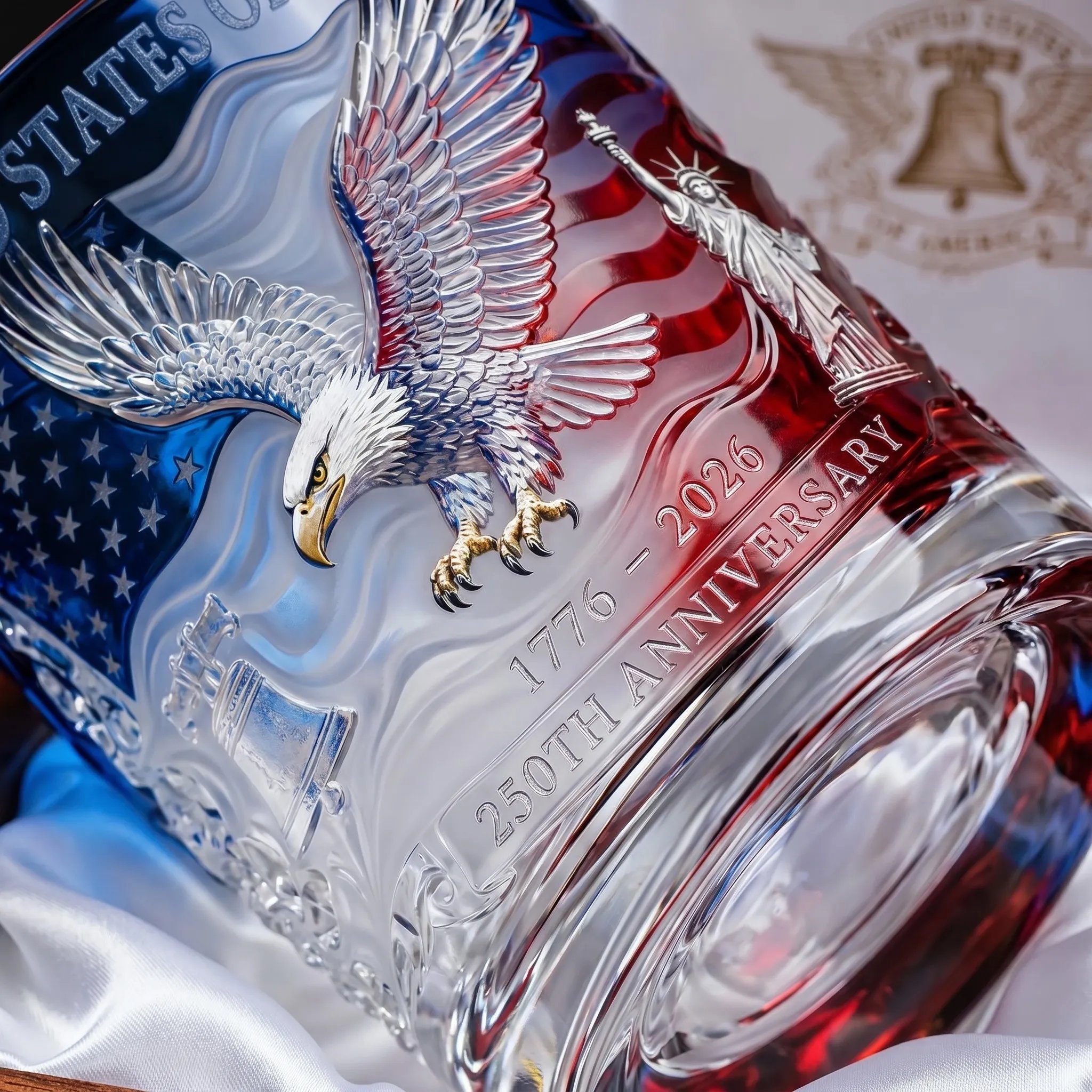 Limited Edition 2026 Architecturm®USA 250th Anniversary Commemorative Glass – 1776-2026 Heritage Edition