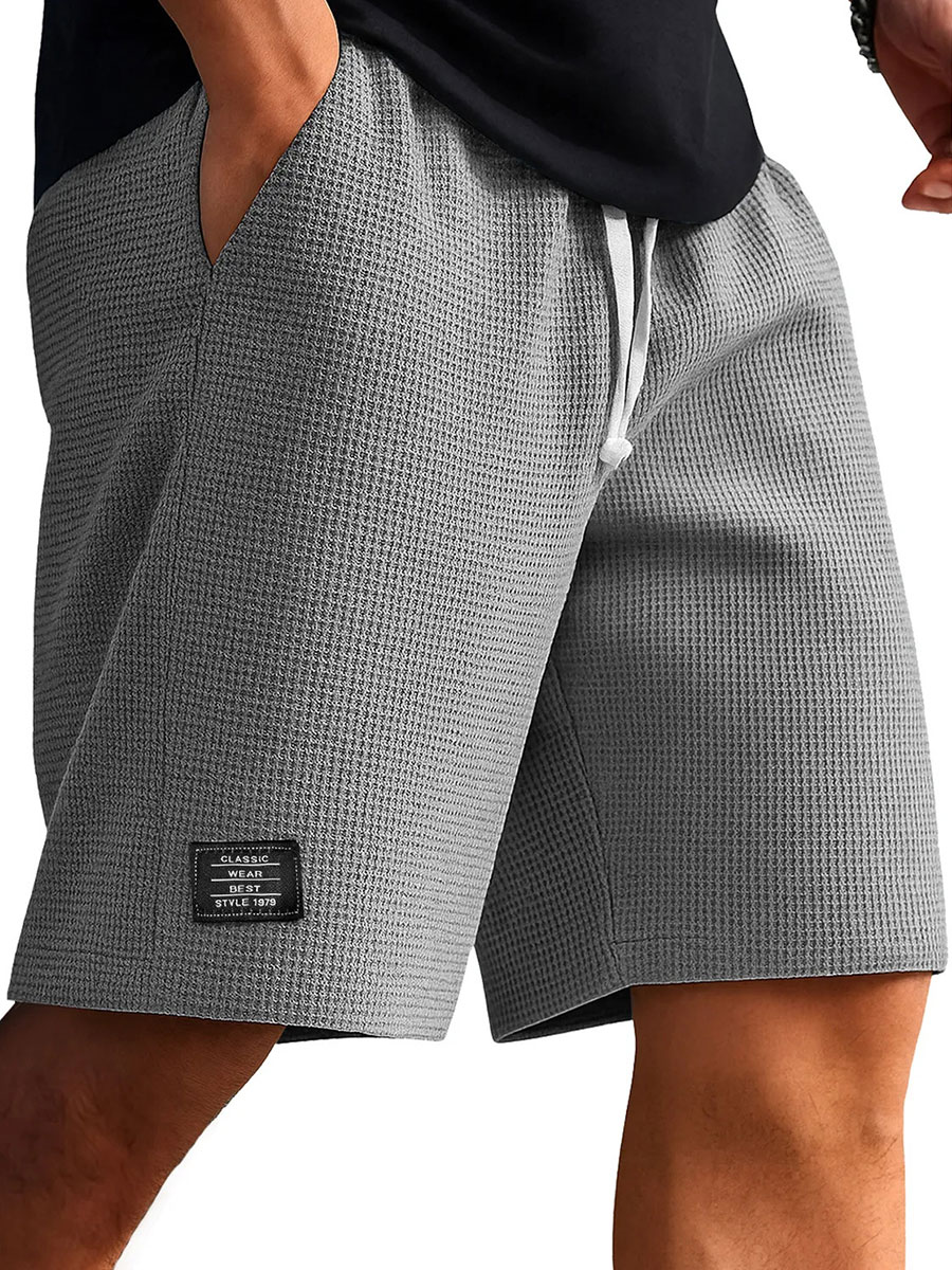 Men's Casual Waffle Sports Shorts