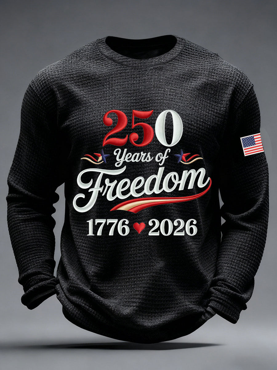 Men's 250 Waffle Print Casual T-Shirt