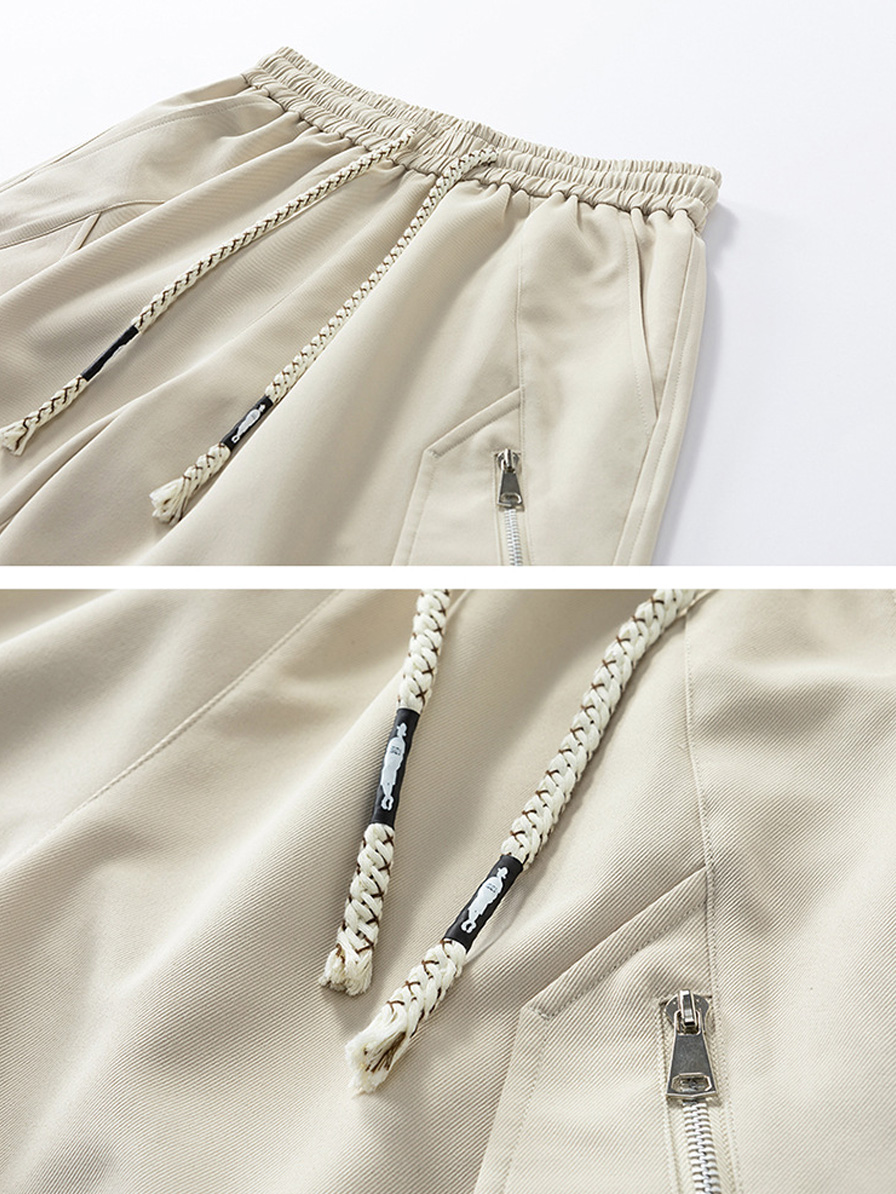 Men's Breathable Multi-pocket Zipper Casual Loose Shorts