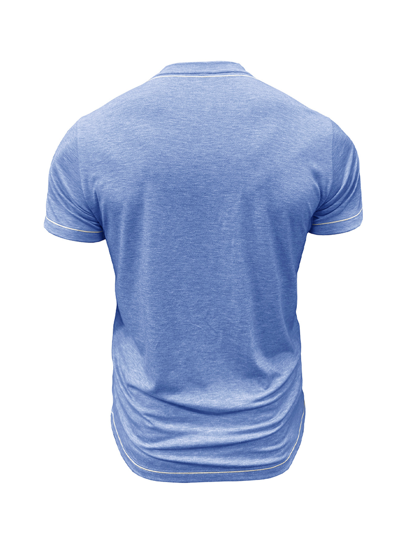 Men's Everyday Pocket Embroidered Label Casual Short-sleeved Henley Shirt