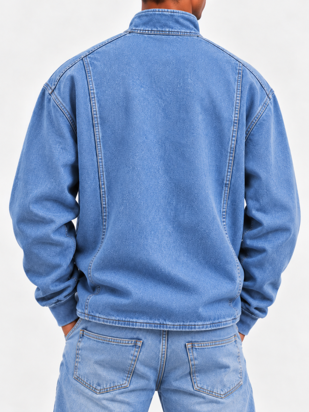 Men's Zipper Stand Collar Top