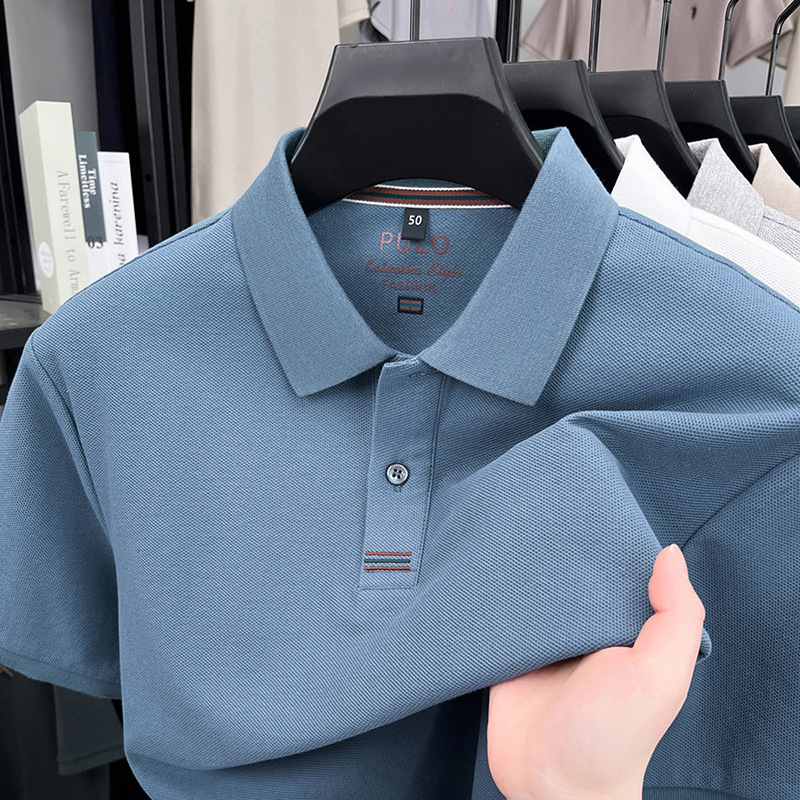 Men's 100% Cotton Piqué Polo Shirt – Short-Sleeve Collared Tee