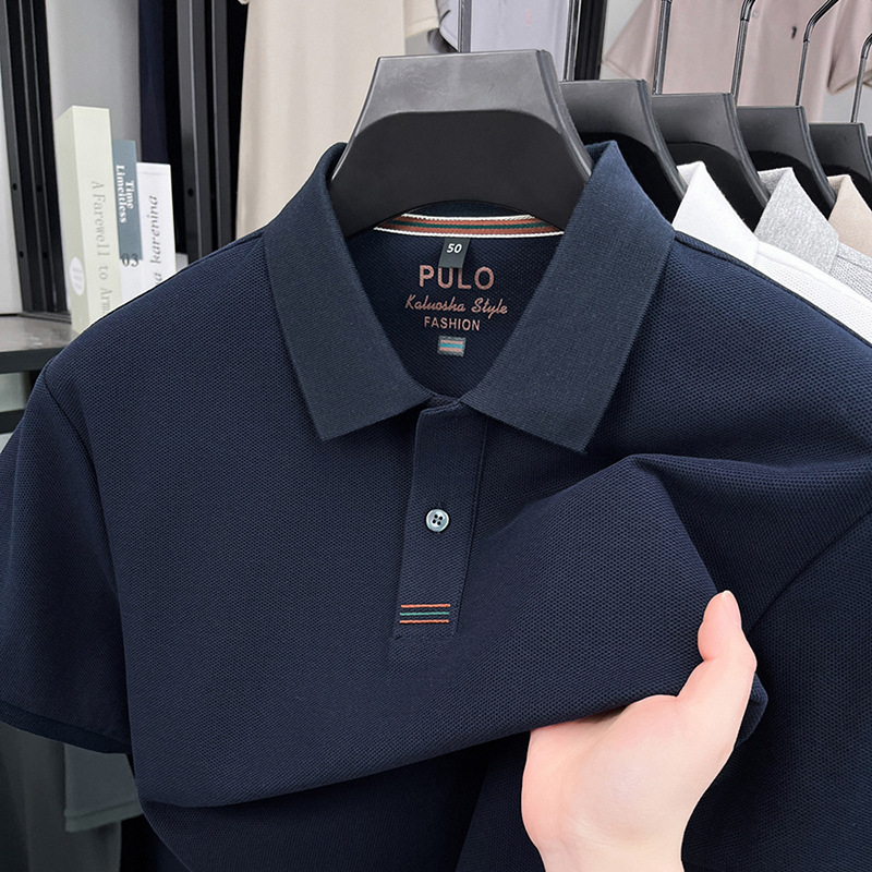 Men's 100% Cotton Piqué Polo Shirt – Short-Sleeve Collared Tee