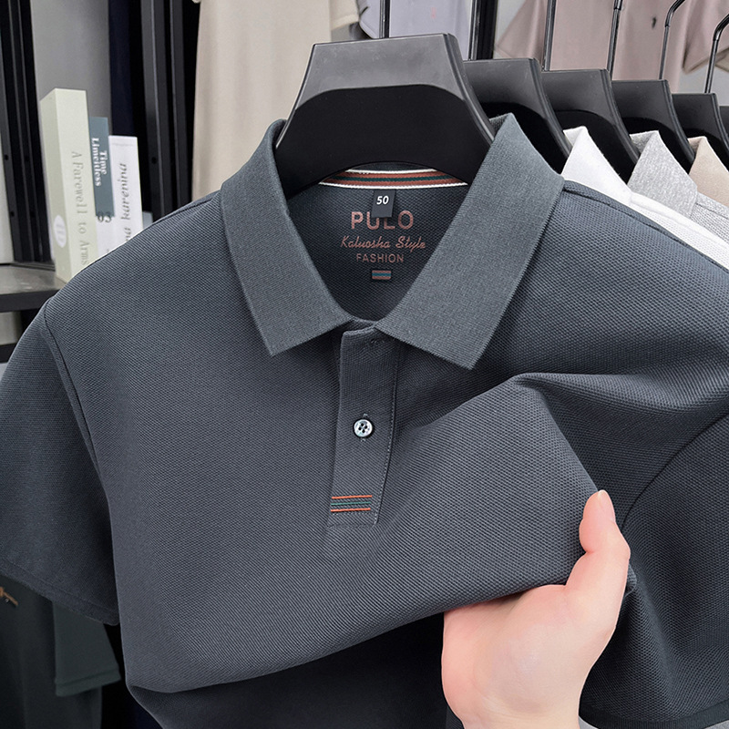 Men's 100% Cotton Piqué Polo Shirt – Short-Sleeve Collared Tee