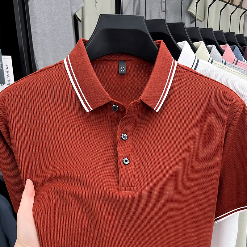 Men's Premium 100% Cotton Short-Sleeve Polo Shirt