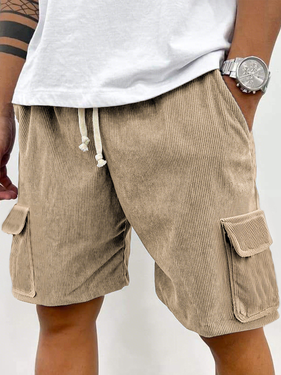 Men's Casual Shorts with Double Pockets