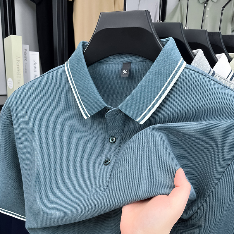 Men's Premium 100% Cotton Short-Sleeve Polo Shirt