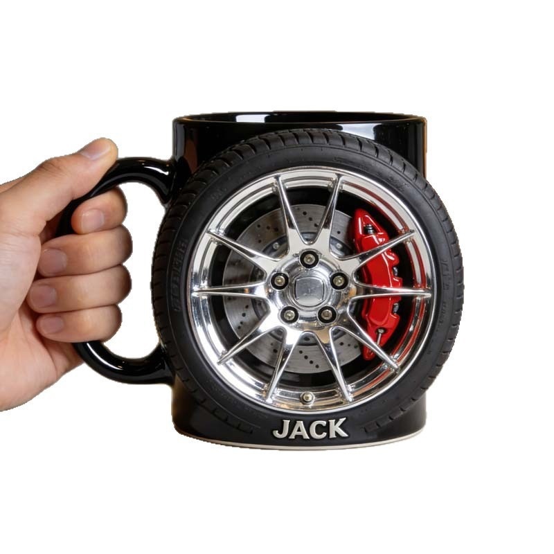 🏎️ The Ultimate Car Lover's Mug: A Wheel-Inspired Masterpiece