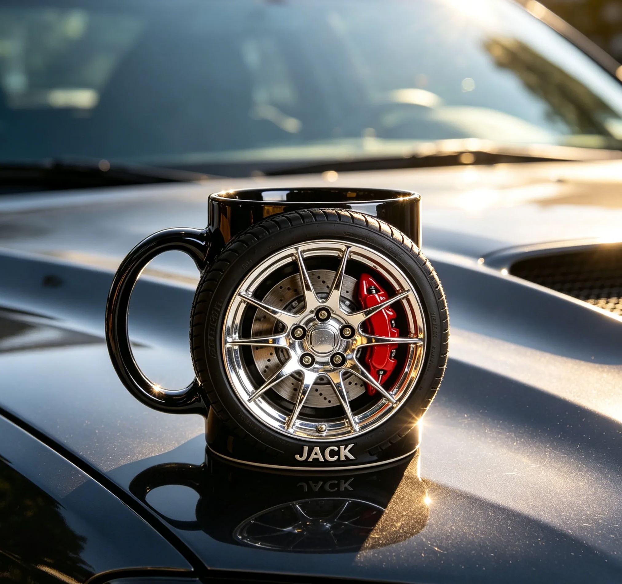 🏎️ The Ultimate Car Lover's Mug: A Wheel-Inspired Masterpiece