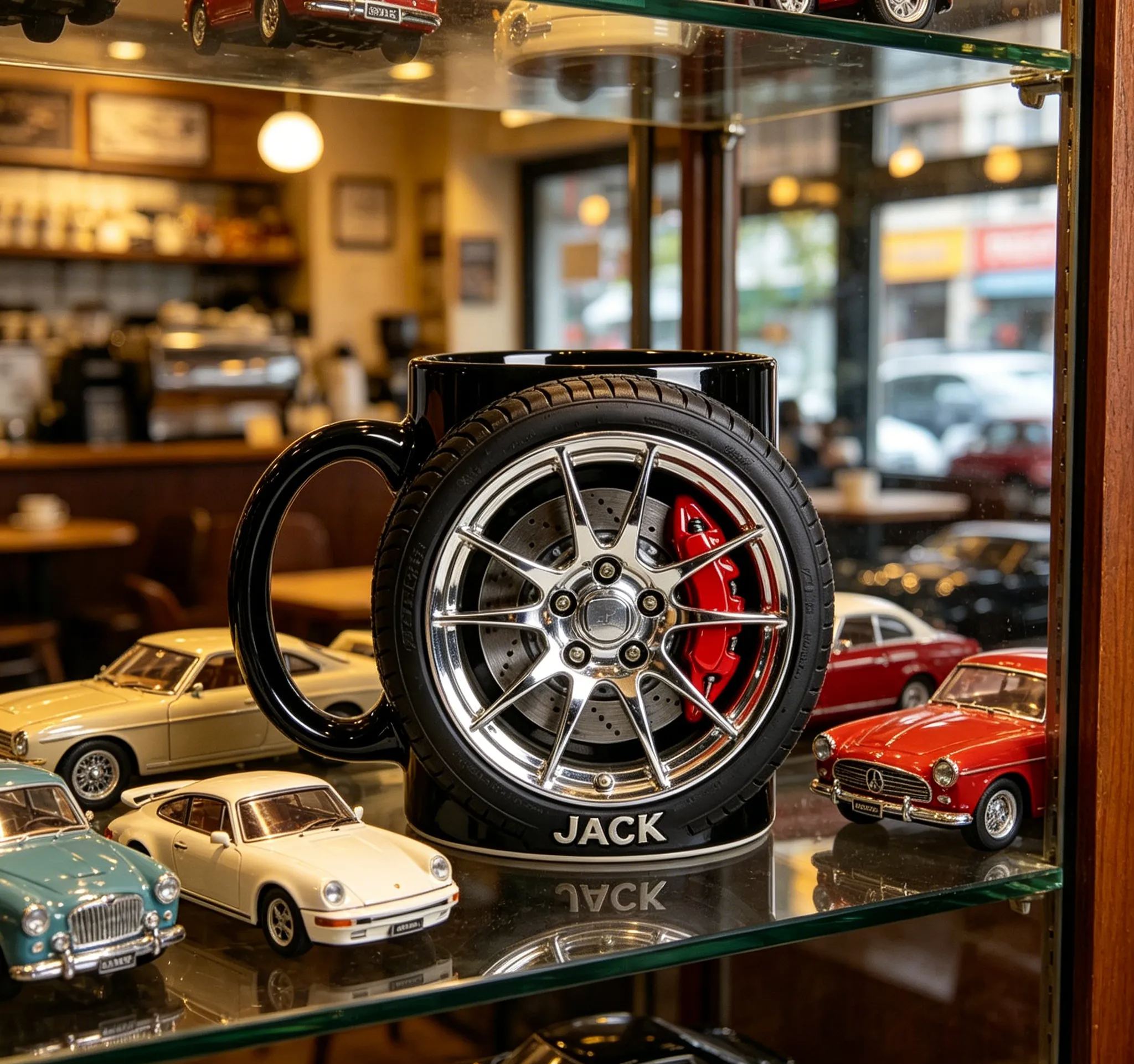 🏎️ The Ultimate Car Lover's Mug: A Wheel-Inspired Masterpiece