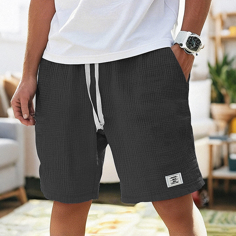 Men’s Ultra-Soft Waffle Texture Shorts – Everyday Comfort Meets Modern Style