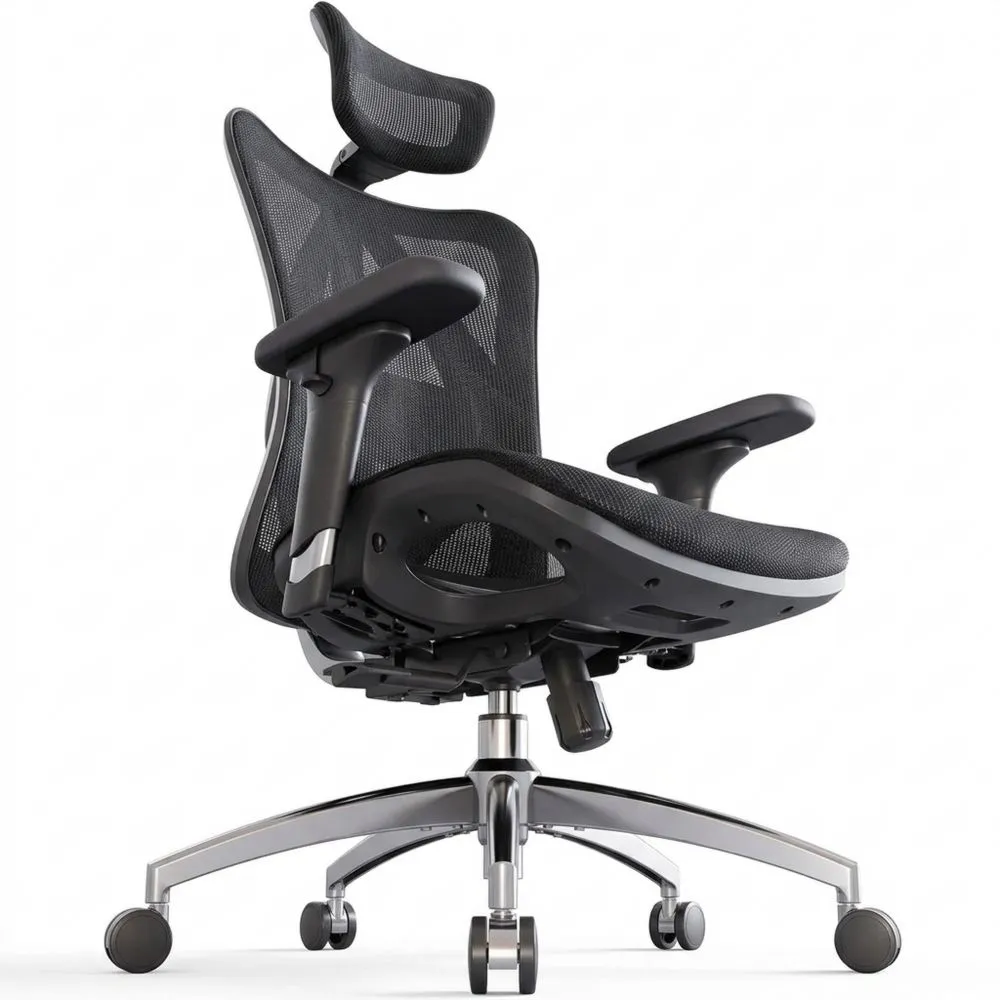 Silla de Oficina Ergonómica con Respaldo Alto y Asiento Transpirable