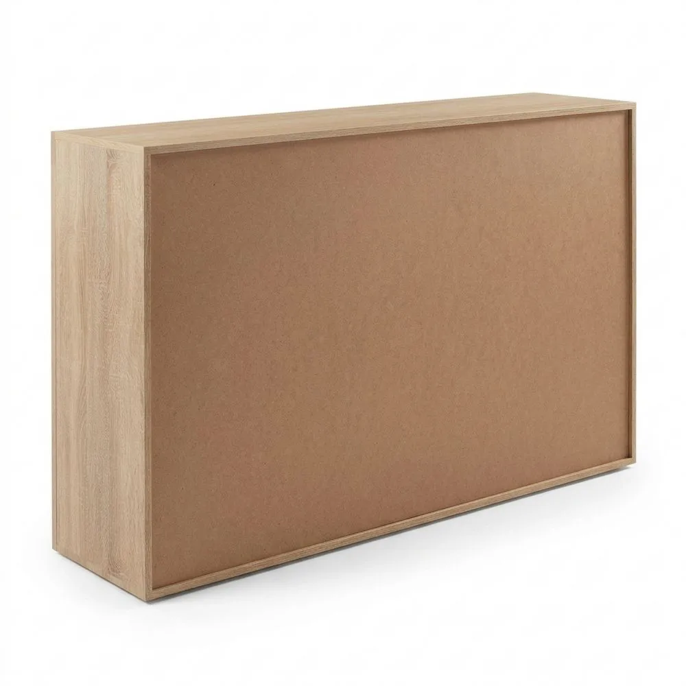 Aparador Moderno con 2 Puertas y 3 Cajones - Blanco Cambriano - 134x78x35cm