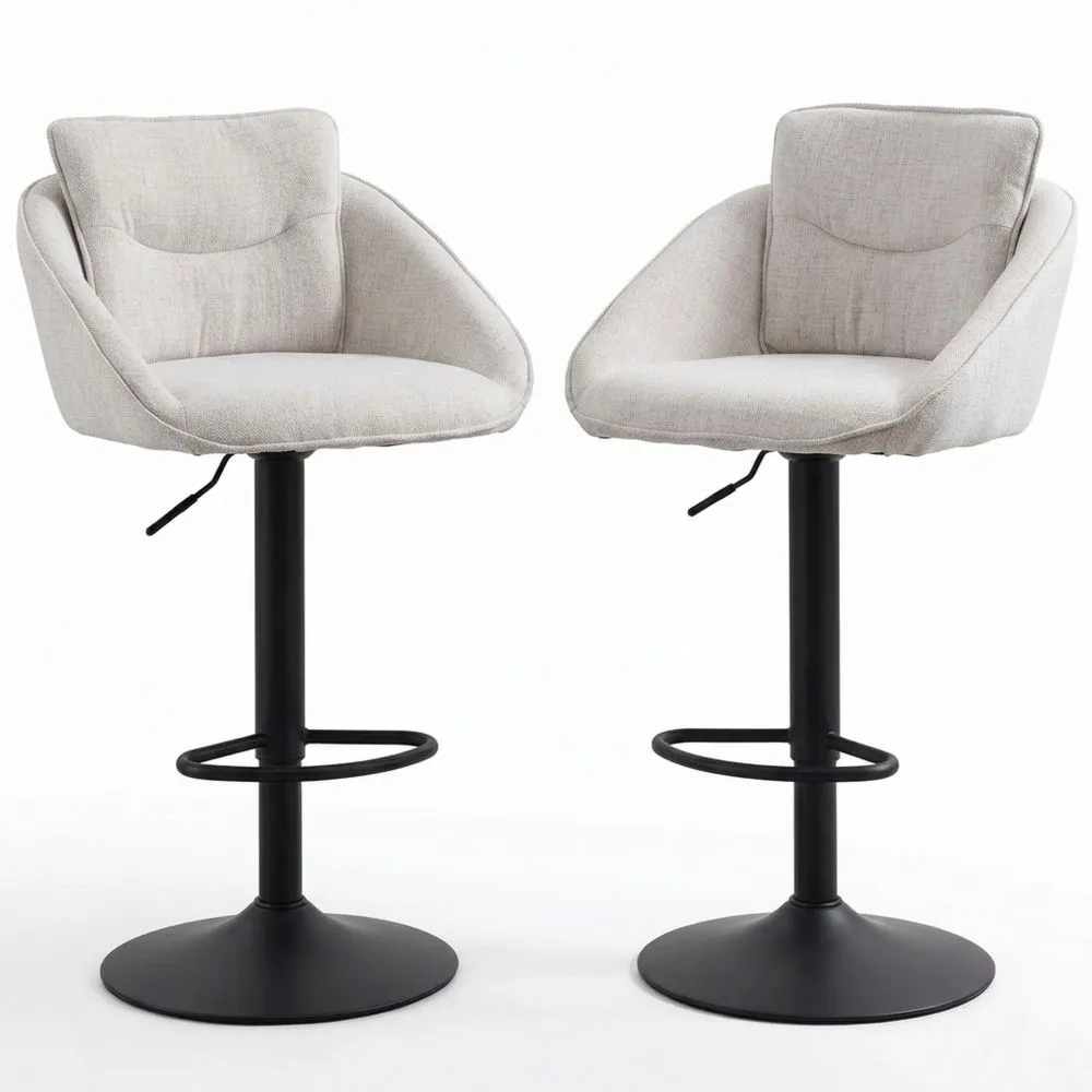 Taburetes de Cocina Altura Ajustable con Respaldo Doble