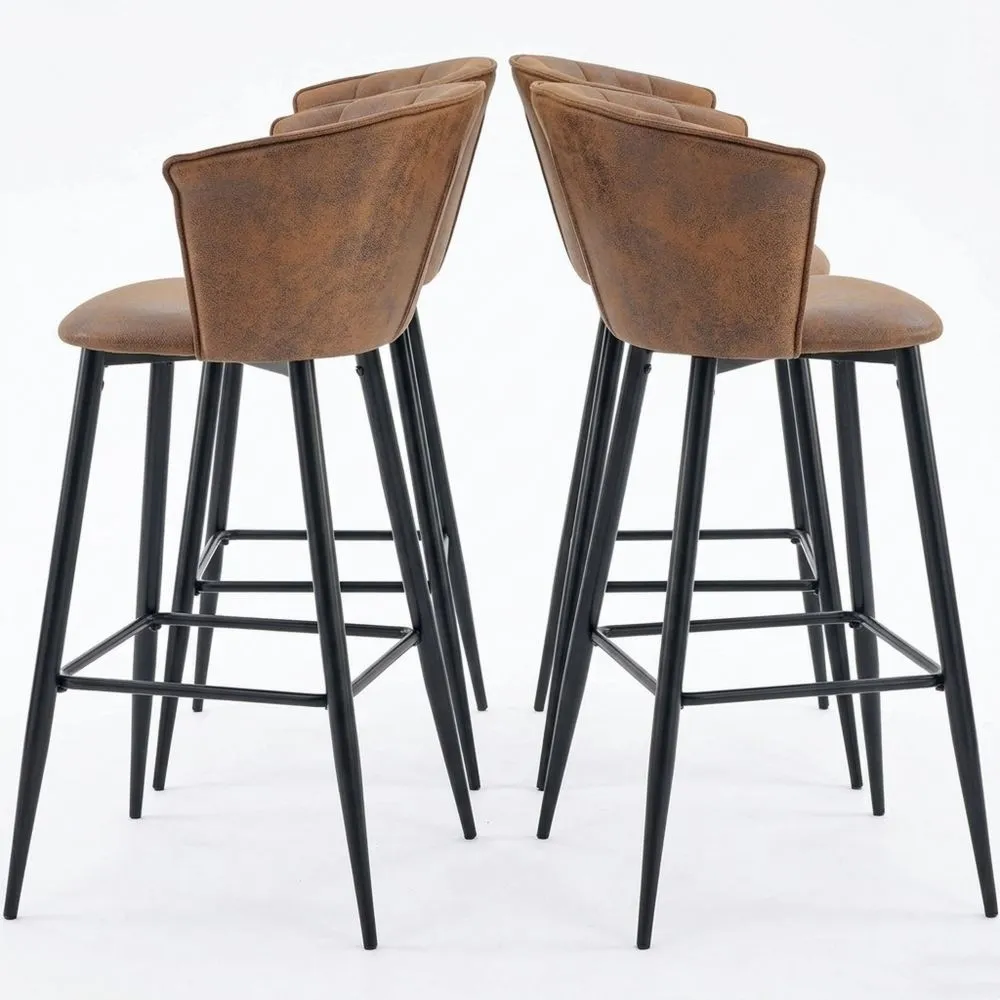 Juego de 2 Taburetes con Respaldo y Reposabrazos de 72 cm para Cocina y Bar